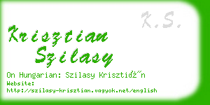 krisztian szilasy business card